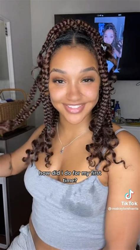 TikTok jumbo braids tutorial | Hair styles, Hair tutorial, Box braids ...