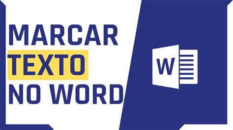 COMO MARCAR TEXTO NO WORD Dica Rápida 7 YouTube