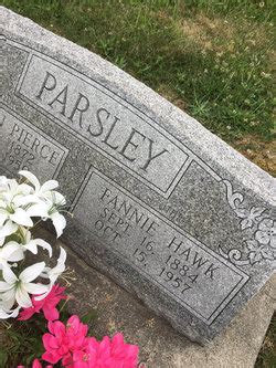 Fannie Hawk Parsley 1884 1957 Find A Grave Memorial