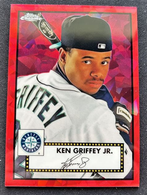 Ken Griffey Jr Topps Chrome Platinum Anniversary Red Atomic