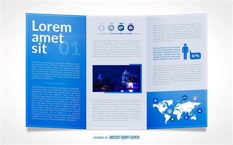 Business Brochure Blue Template Vector Download