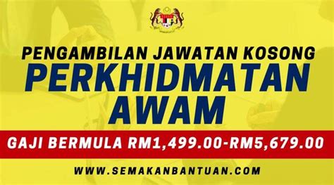 Pengambilan Jawatan Terkini Kerajaan Tarikh Tutup 5 April 2023 Gaji