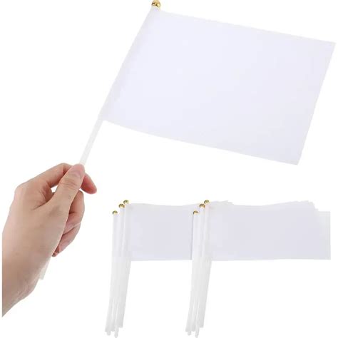 White Small Mini Flags Bulk Sublimation Blank Flags Solid - Temu