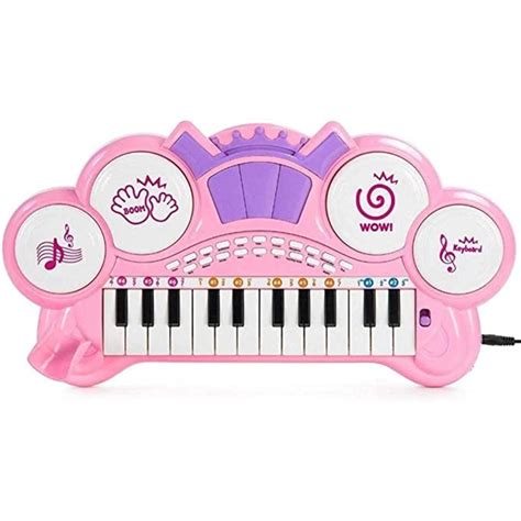 Ripley JUGUETE TECLADO PIANO MUSICAL CON MICROFONO ROSADO INFANTIL