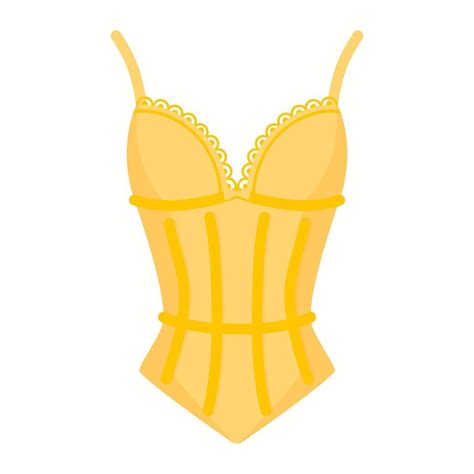 Lingerie Feminina Espartilho De Corpo Amarelo Conceito De Moda 4580265 Vetor No Vecteezy