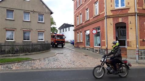 Tlf Der Freiwilligen Feuerwehr Triebes Auf Einsatzfahrt Youtube