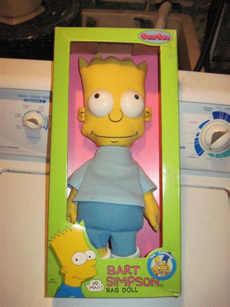 The Simpsons 1990 Bart Simpson Plush Rag Doll Dandee Tv Cartoon Figure