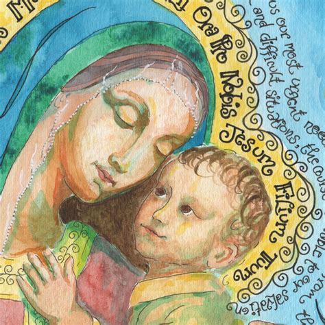 Our Lady Of Good Counsel Watercolor Catholic Art Print With Etsy