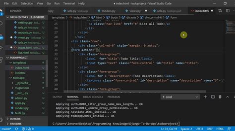 How To Build A Todo App With Django Part Youtube