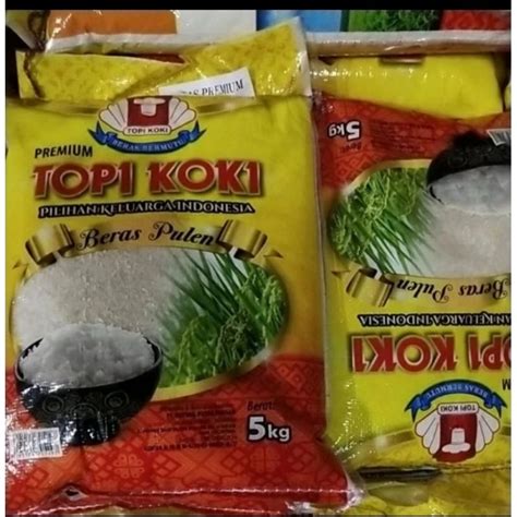 Jual Beras Topi Koki 5 Kg Shopee Indonesia