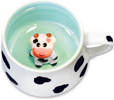 S E D Tasse Lustige Kuh Tassen Tier Figur Innen Cup Mug Mit Cooler