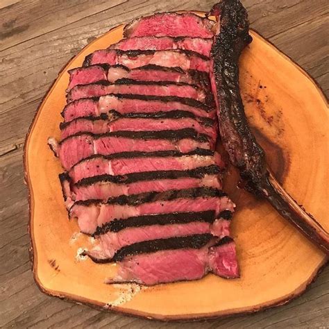 A 32 Oz Tomahawk Steak Sliced To Perfection Grilllovers1 A 32 Oz