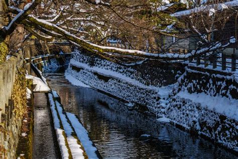 Snow in Canal in Takayama Old Town Stock Photo - Image of canal, river: 111329334