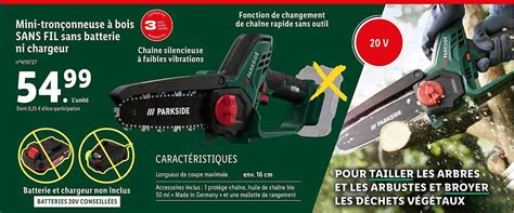 Promo Mini tronçonneuse à Bois Sans Fil Sans Batterie Ni Chargeur