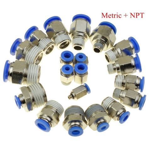 Pneumatic Push In Air Fitting Straight Male Connector For Tube Od