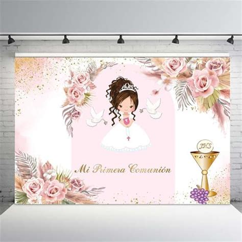 Amazon MEHOFOND 7x5ft Boho Mi Primera Comunión Backdrop for Girl