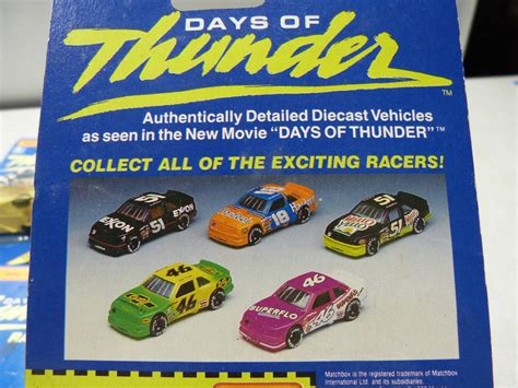 Lot 72 Complete Set Of 5 Matchbox Days Of Thunder Race Cars In Package