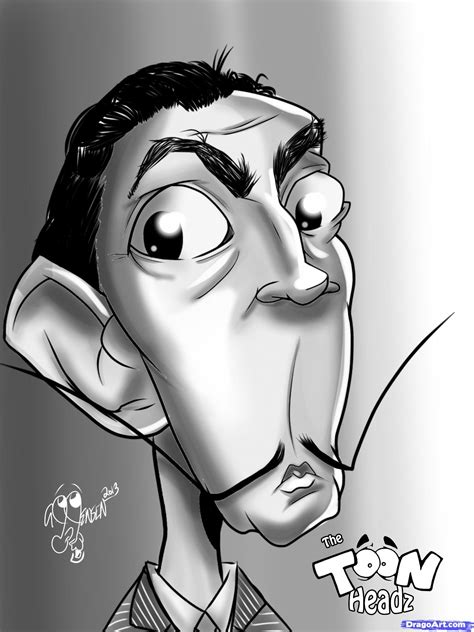 How To Draw Salvador Dali Salvador Dali Caricature Step By Step