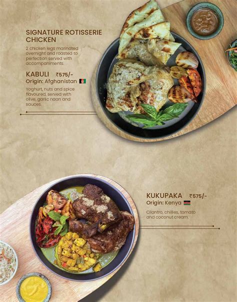 Roastown Global Grill Menu