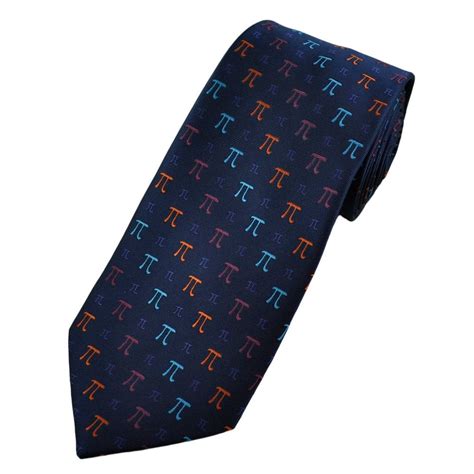 Pi Symbol Navy Blue Men S Novelty Tie From Ties Planet UK