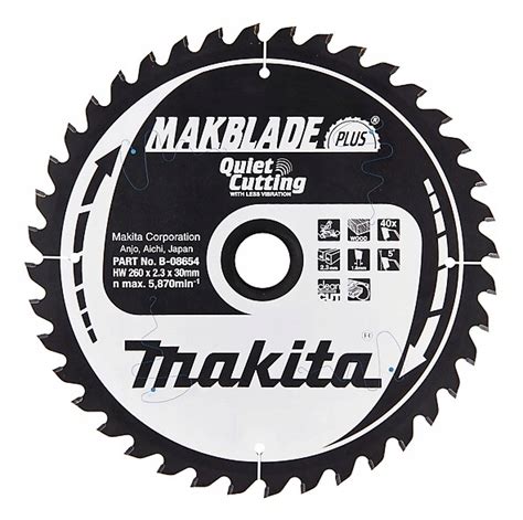 Piła tarczowa do drewna 260mm 40z MAKBLADE MAKITA B 08654 Cena