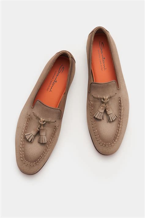 SANTONI Tassel Loafer Beige BRAUN Hamburg