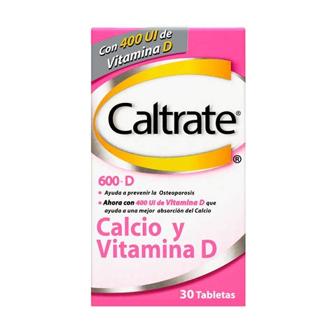 Caltrate 600 D Frasco X 30 Tabletas Recubiertas