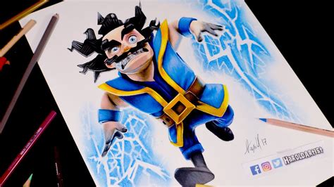 Como Dibujo Al Mago El Ctrico De Clash Royale How To Draw Electro