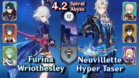 C0 Wriothesley Furina C0 Neuvillette Hyper Taser Spiral Abyss 4 2