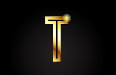 Gold Black Alphabet Letter Kt K T Logo Royalty Free Vector