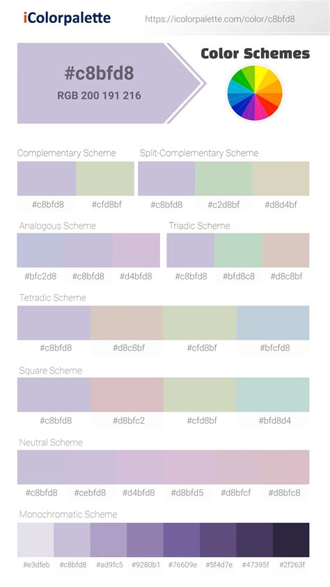 Pantone 665 Cp Color | Hex color Code #C8BFD8 information | Hsl | Rgb ...