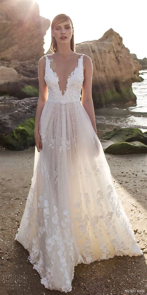 Sexy Deep Plunging V Neck Wedding Dresses Page Of Deer Pearl