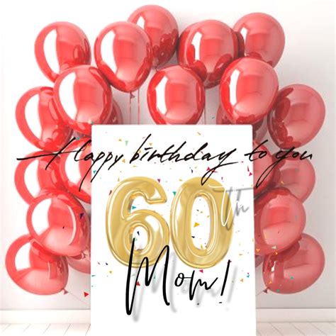 Happy 60th Birthday Mom Template Postermywall