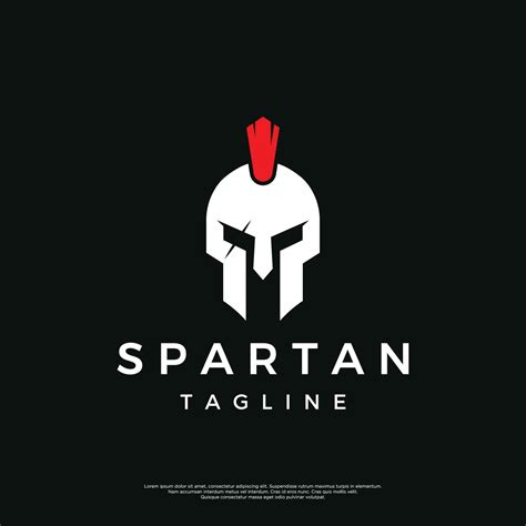 Simple Greek Spartan Warrior Helmet Logo Template Design With Creative