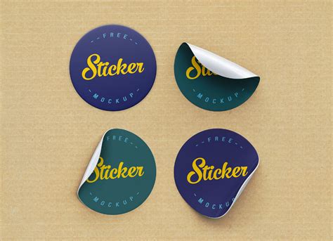 Free Round Sticker Mockup PSD Set Good Mockups Round Stickers