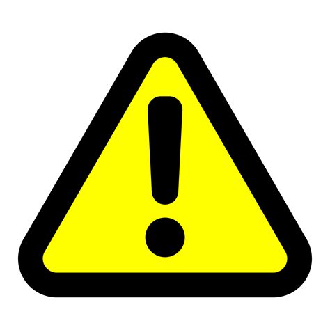 Warning Hazard Sign On Transparent Background Png