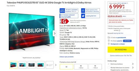 Najnowszy Philips OLED 65 Cali W Super Cenie RtvManiaK Pl