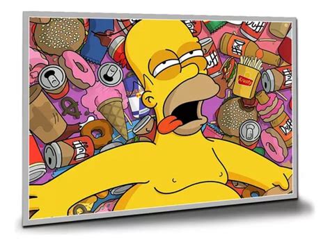 Poster Homer Simpson Bebado Pôsteres Placa A1 84x60cm Parcelamento