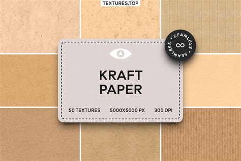 50 Seamless Kraft Paper Texture Pack - Design Cuts