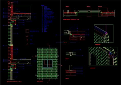 Facade Of Bricks Details DWG Section For AutoCAD Designs CAD