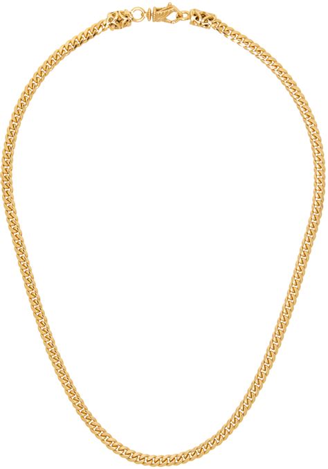 Emanuele Bicocchi Gold Essential Cuban Chain Necklace SSENSE