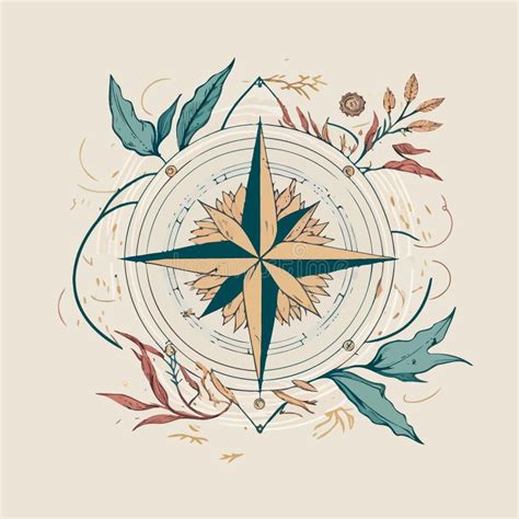 Compass Wind Rose In Stylized And Colored Illustration Stock Vector Illustration Of Vector