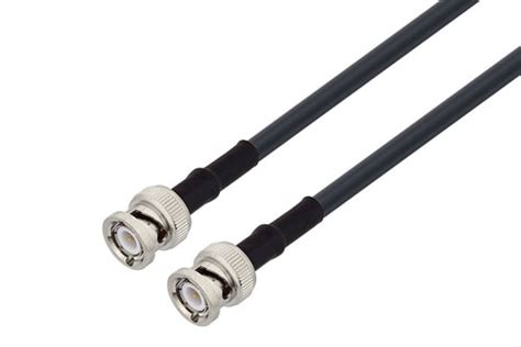 Fire Rated Bnc Male To Bnc Male Low Loss Cable 24 Inch Length Using Lmr 195 Fr Coax With Heatshrink