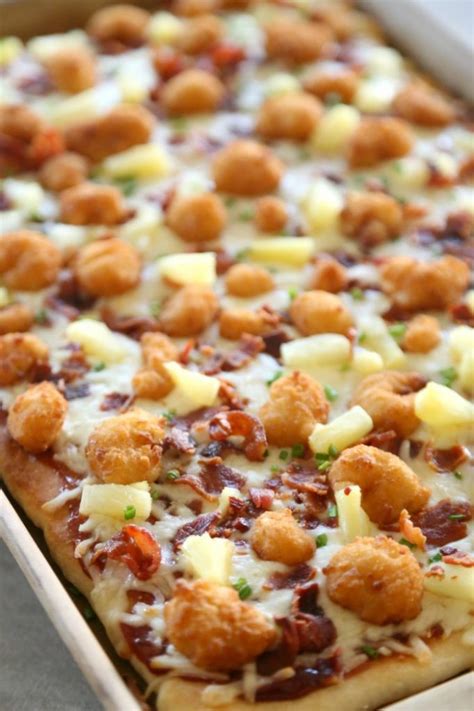 Hawaiian Bbq Popcorn Shrimp Pizza Mom Endeavors