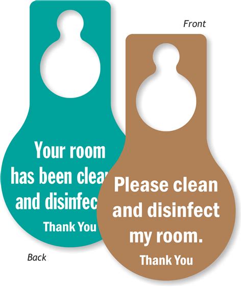 Room Disinfected Signs Room Has Been Sanitized Tags