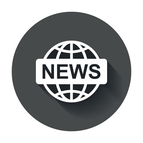 World News Flat Vector Icon News Symbol Logo Illustration On Black