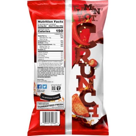 Lay S Kettle Cooked Potato Chips Flamin Hot Flavor Bag 8 Oz Smith