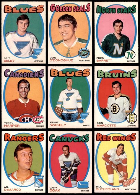 1971 72 O Pee Chee Hockey Near Complete Set 7 NM 161 264 Cards EBay