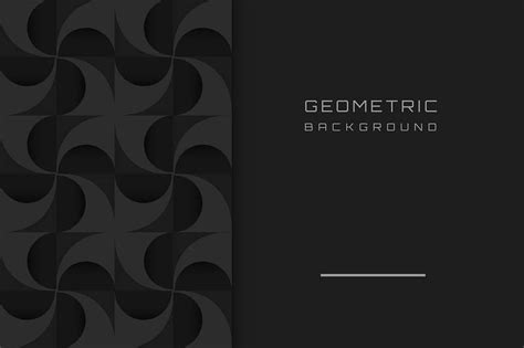 Black 3D geometric modern background