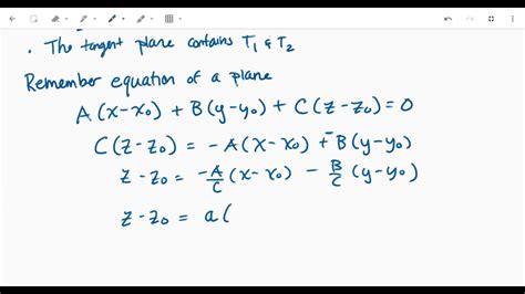 Calc 3 11 4 Tangent Planes And Linear Approximations Video 1 YouTube